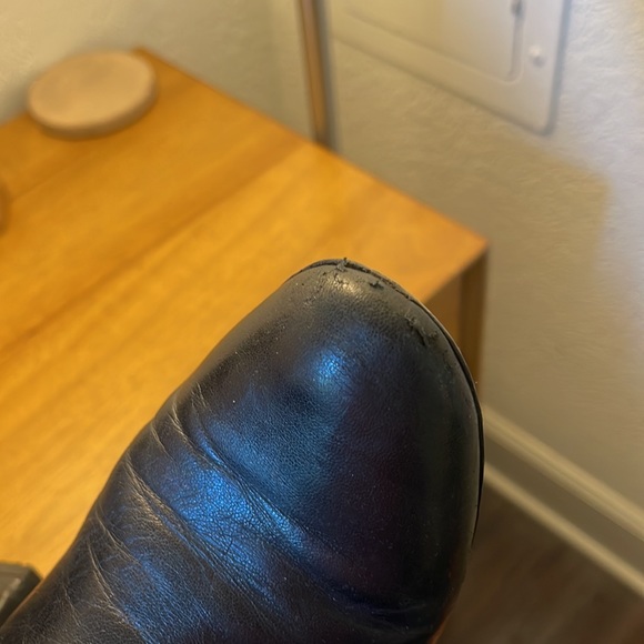 Vintage YSL y2k boots yves saint Laurent black leather ankle booties round toe - Picture 5 of 13